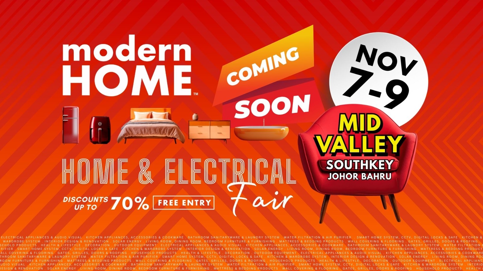 Modern Home Fair at Mid Valley Southkey on 7 - 9 November 2025