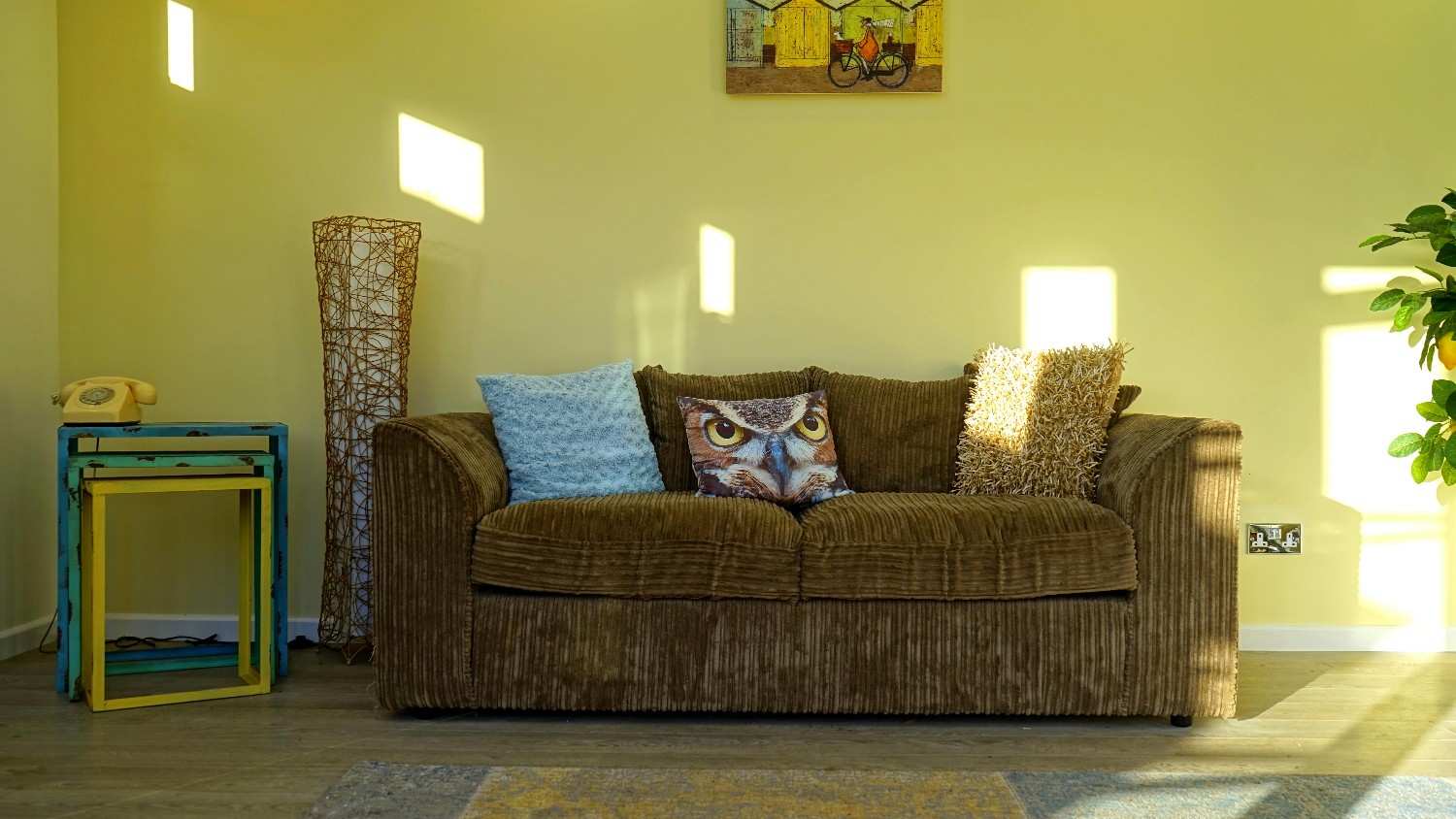Brown Fabric Sofa