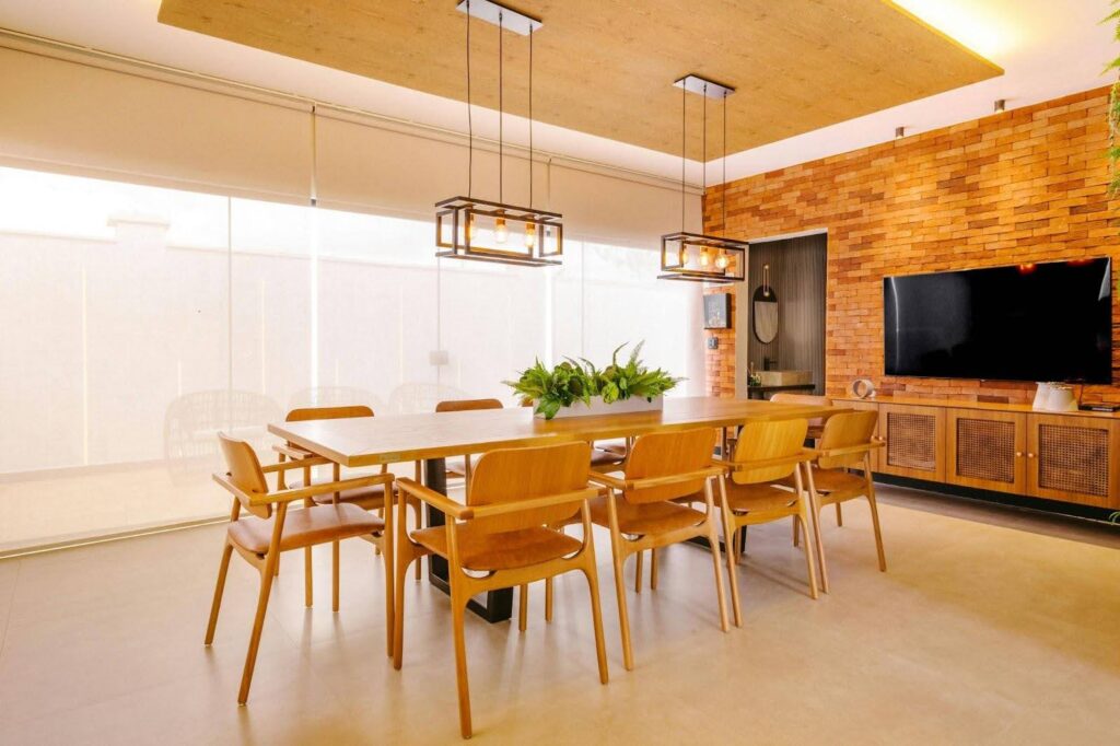 Rectangular table as a Dining set